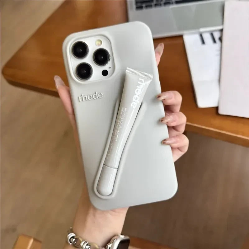 Silicone Phone Case with Lip Gloss Holder