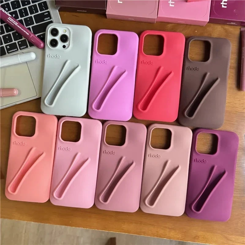 Silicone Phone Case with Lip Gloss Holder
