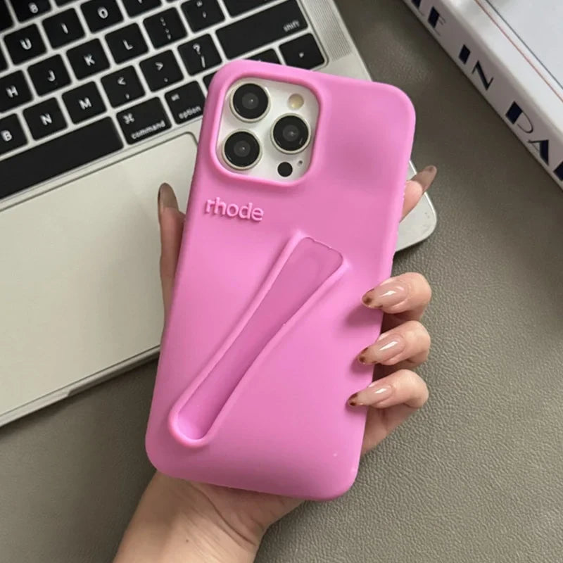 Silicone Phone Case with Lip Gloss Holder