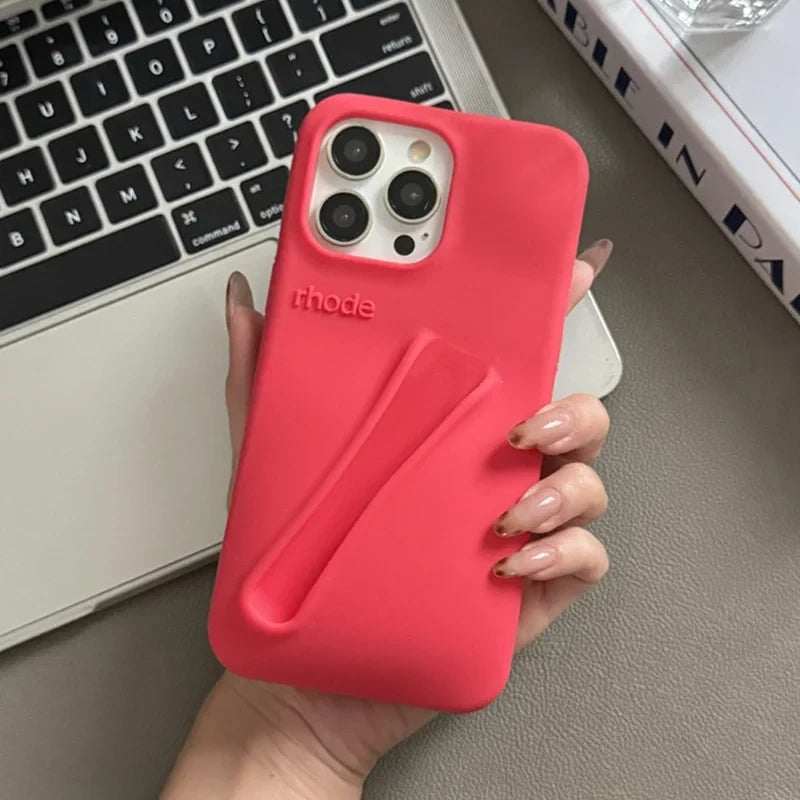 Silicone Phone Case with Lip Gloss Holder