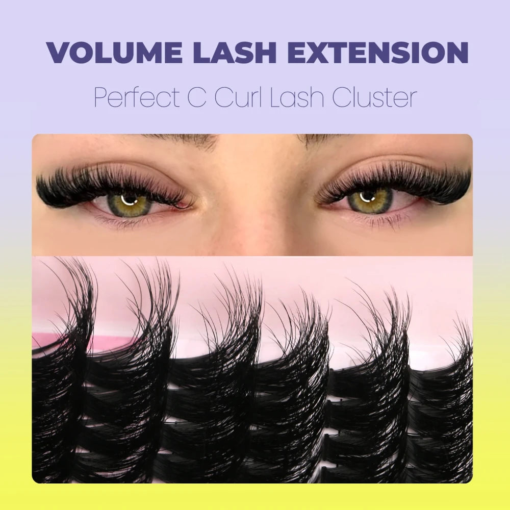 GROINNEYA Wispy Cat Eye Lash Clusters