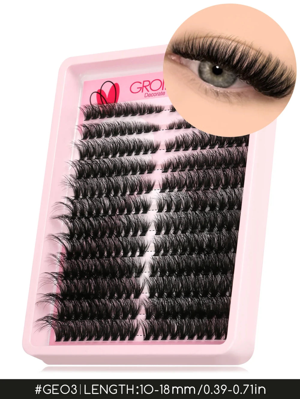 GROINNEYA Wispy Cat Eye Lash Clusters