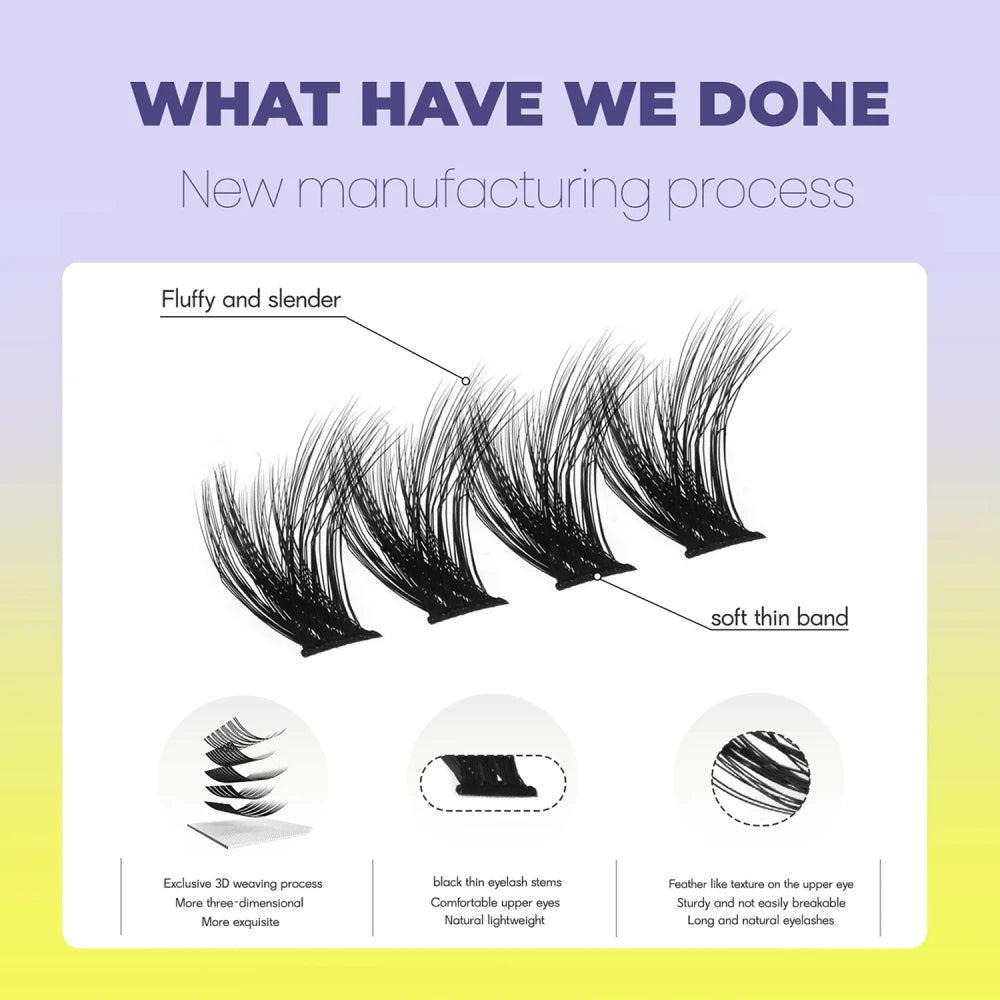 GROINNEYA Wispy Cat Eye Lash Clusters