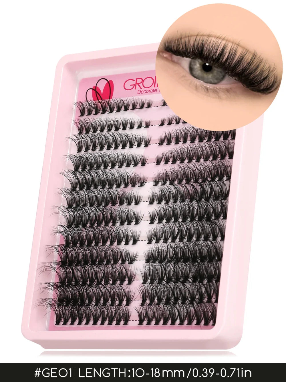 GROINNEYA Wispy Cat Eye Lash Clusters