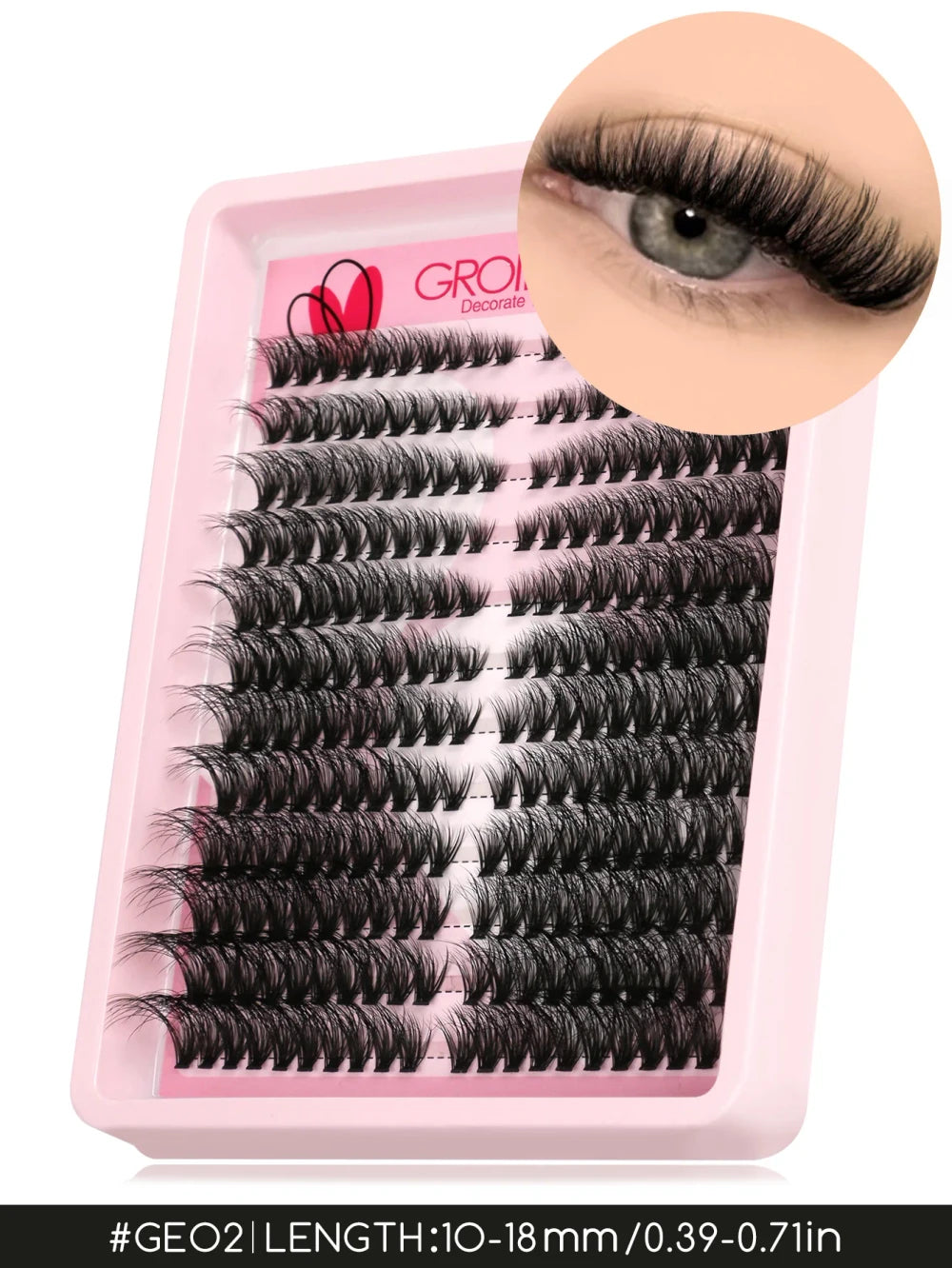 GROINNEYA Wispy Cat Eye Lash Clusters