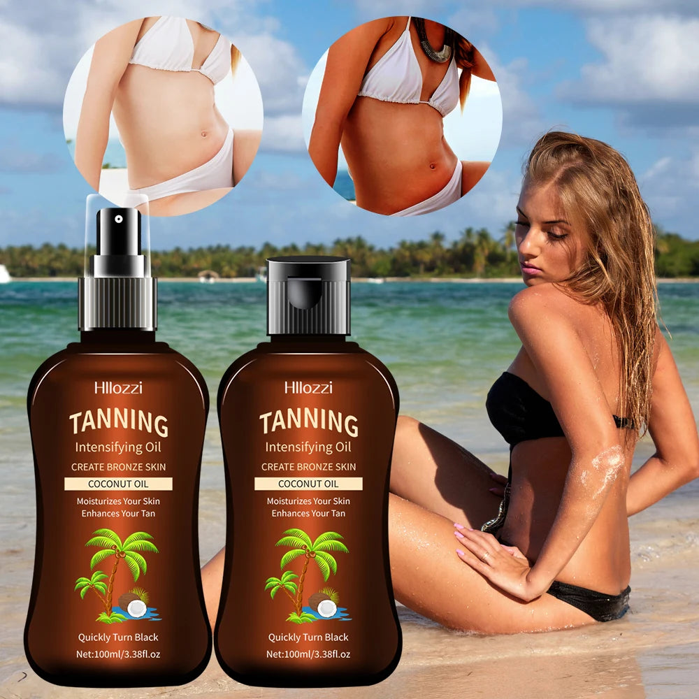 Coconut Glow Tanning Oil — Deep Intensifying Sun Oil for a Natural Golden Tan | 100ml
