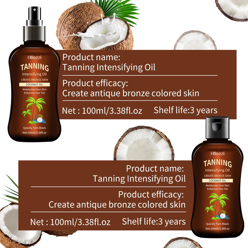 Coconut Glow Tanning Oil — Deep Intensifying Sun Oil for a Natural Golden Tan | 100ml