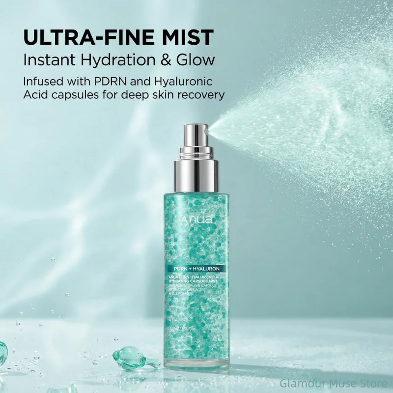 Anua PDRN Collagen Glow Facial Serum Spray — Hydrating Face Mist with Hyaluronic Acid & Salmon DNA | Korean Skincare | 100ml