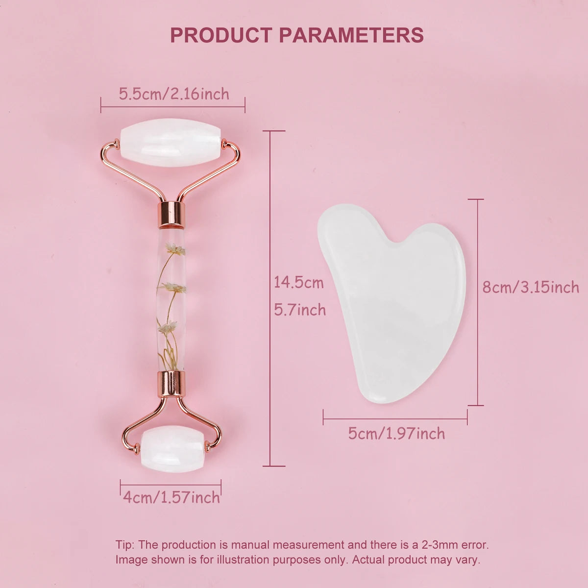 Natural Jade Gua Sha & Facial Roller Set — Anti-Puffiness Face Massager for Sculpting, Lifting & Glowing Skin